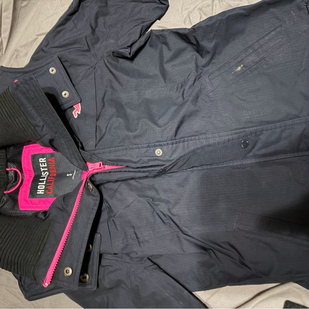Hollister Black and Pink Jacket